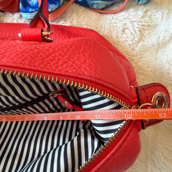 kate spade Bright Coral Pebbled Leather Satchel - Picture 8 of 11